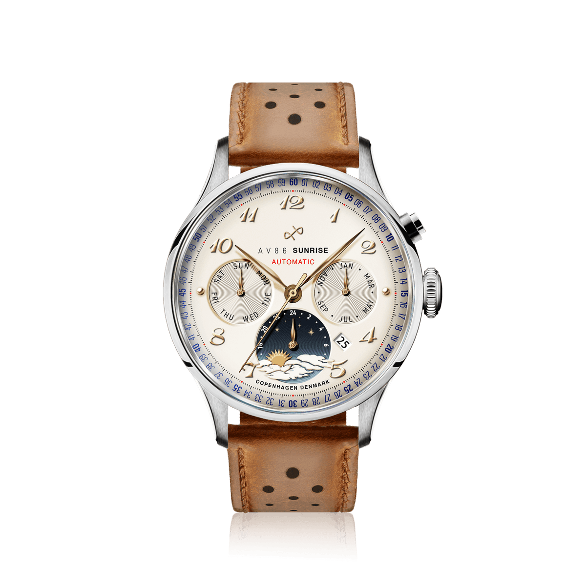 1564 Sunrise Automatic, Steel / Off White