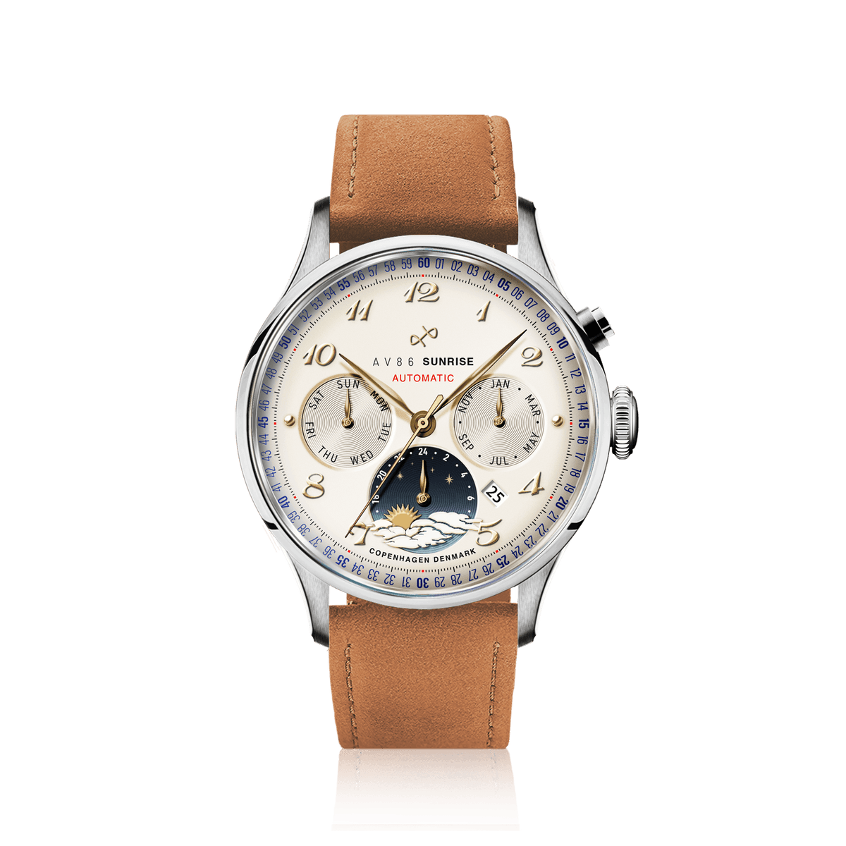 1564 Sunrise Automatic, Steel / Off White