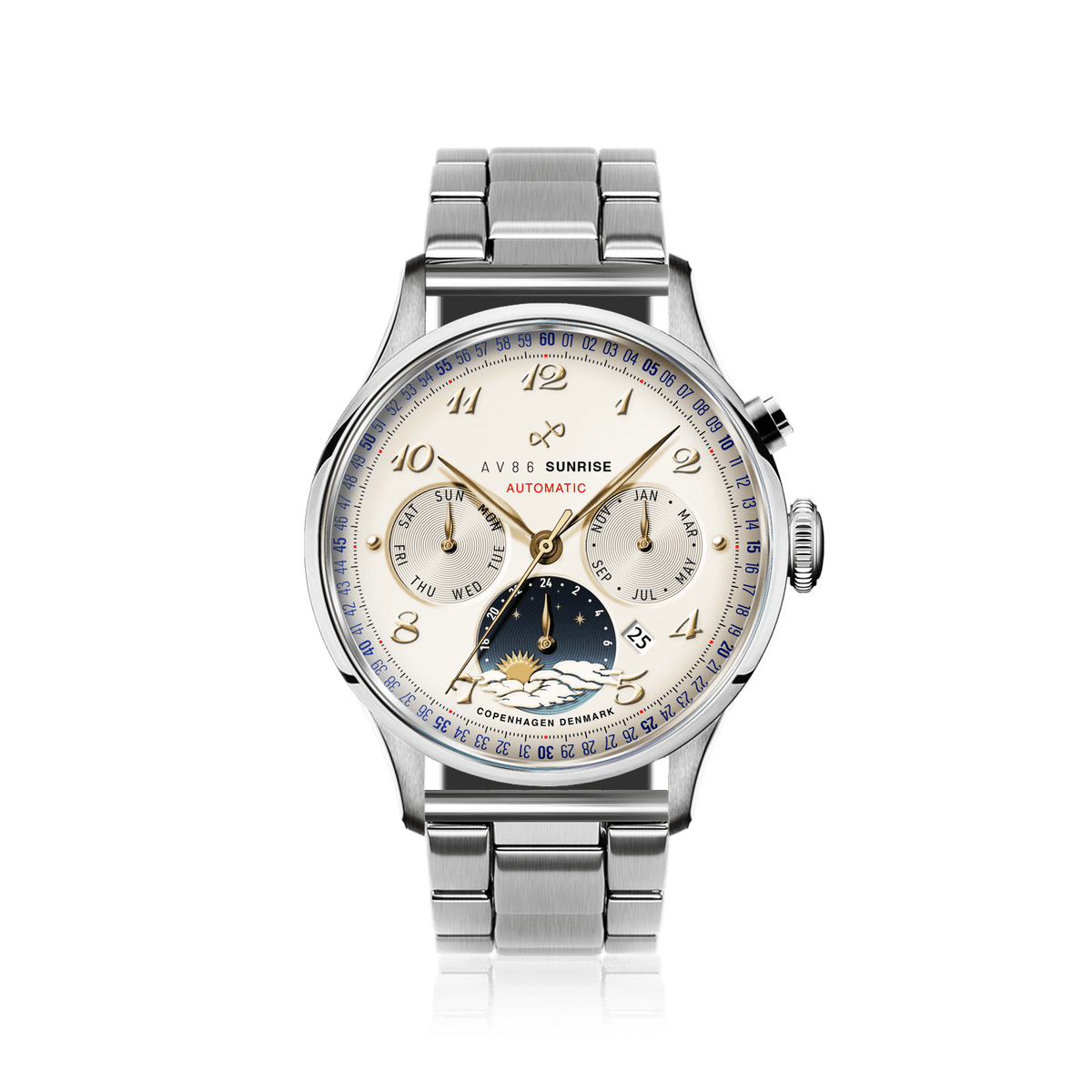 1564 Sunrise Automatic, Steel / Off White