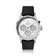 1564 Chronodate Automatic by AV86 presents a vintage automatic chronograph with a finely textured dial, polished steel case, sapphire crystal, and triple subdials for day, month, and 24-hour time, paired with a durable black Cordura fabric strap, embodying Scandinavian horological precision and understated Nordic minimalism.