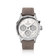 1564 Chronodate Automatic by AV86 features a vintage-inspired automatic chronograph with a textured dial, sapphire crystal, polished steel case, triple subdials for day, month, and 24-hour time, paired with a soft grey suede leather strap, embodying refined Danish horological craftsmanship and minimalist Nordic design.