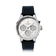 1564 Chronodate Automatic by AV86 features a vintage-inspired automatic chronograph with a finely textured white dial, sapphire crystal, polished steel case, three subdials indicating day, month, and 24-hour time, and a navy lizard-pattern leather strap, embodying refined Danish horological craftsmanship and minimalist Scandinavian design.