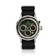 1564 Chronodate Automatic by AV86 vintage-inspired chronograph with sapphire crystal, automatic movement, and black fabric strap