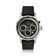 1564 Chronodate Automatic by AV86 vintage-inspired chronograph with sapphire crystal, green dial, and black textured fabric strap