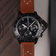 1960 Racing Chronograph by AV86 with vintage-inspired dial, tachymeter bezel, sapphire crystal, and brown leather strap