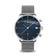 1815 Chronograph by AV86 with vintage-inspired blue dial, sapphire crystal, chronograph function, date window, and mesh metal strap