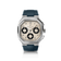 1904 Chrono, Steel / Off White & Black by AV86 features a stainless steel case with a sapphire crystal, vintage-inspired off white dial with black chronograph subdials, and a durable navy rubber strap, embodying Nordic minimalism and horological excellence.