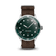 1926 At'sea by AV86 luxury vintage-inspired diver with sapphire crystal, compass bezel, green dial, and brown fabric strap