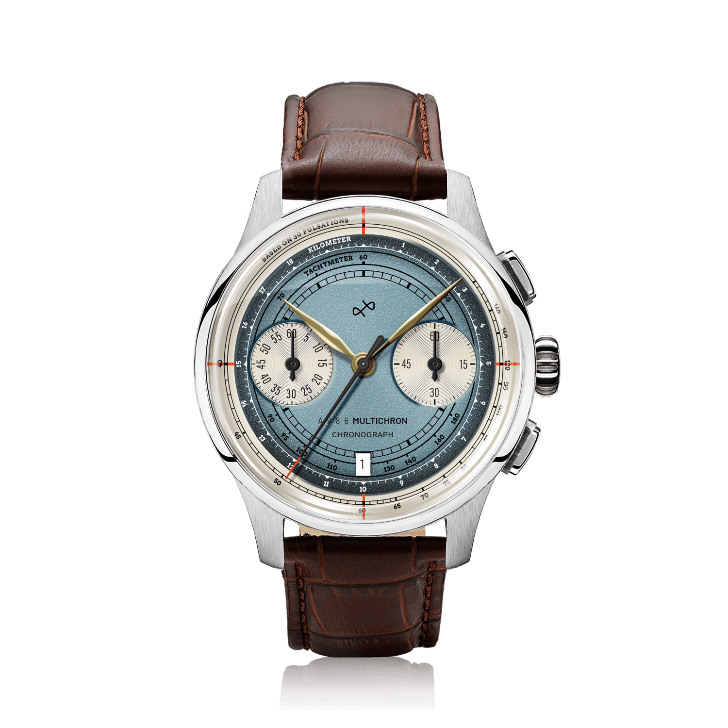 1934 Multichron, Steel / Sky Blue