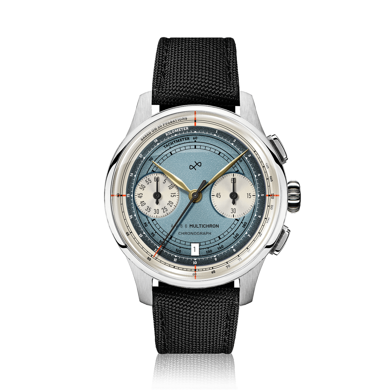 1934 Multichron, Steel / Sky Blue