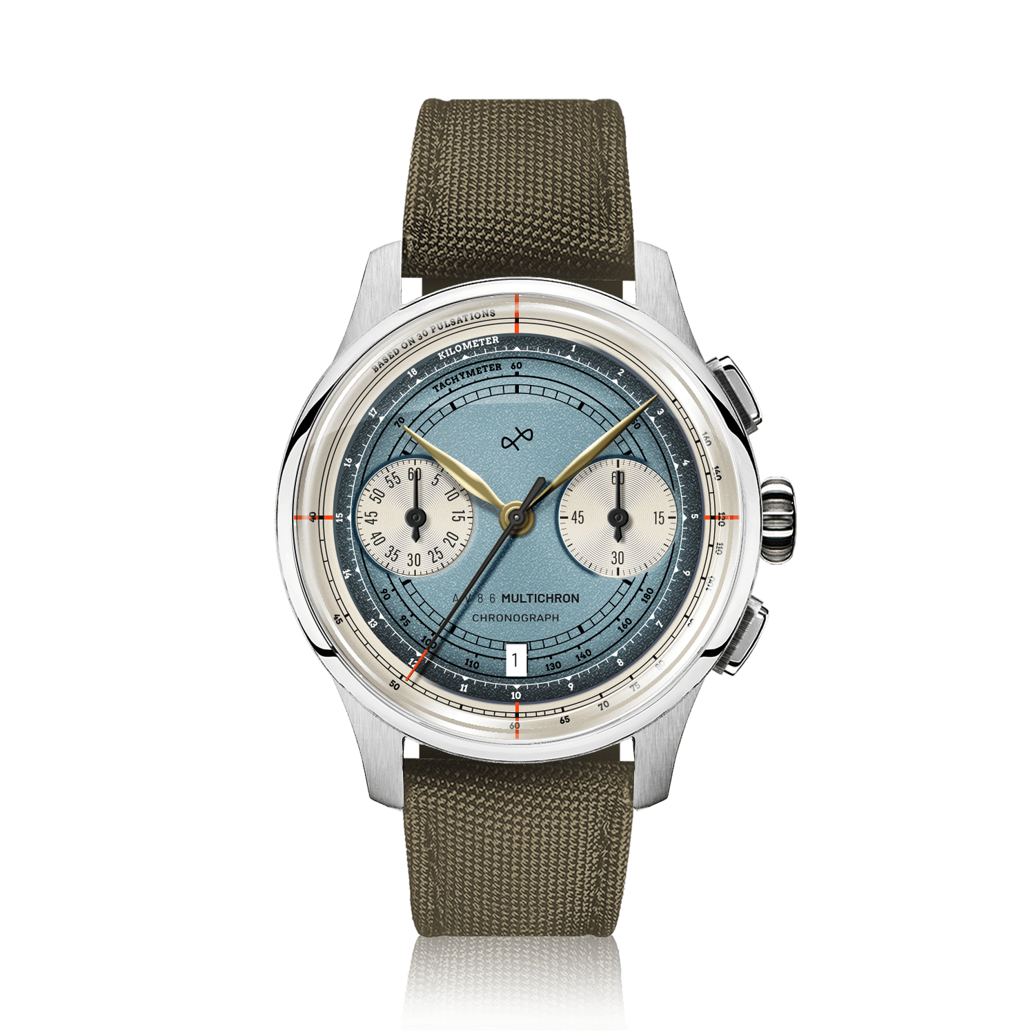 1934 Multichron, Steel / Sky Blue