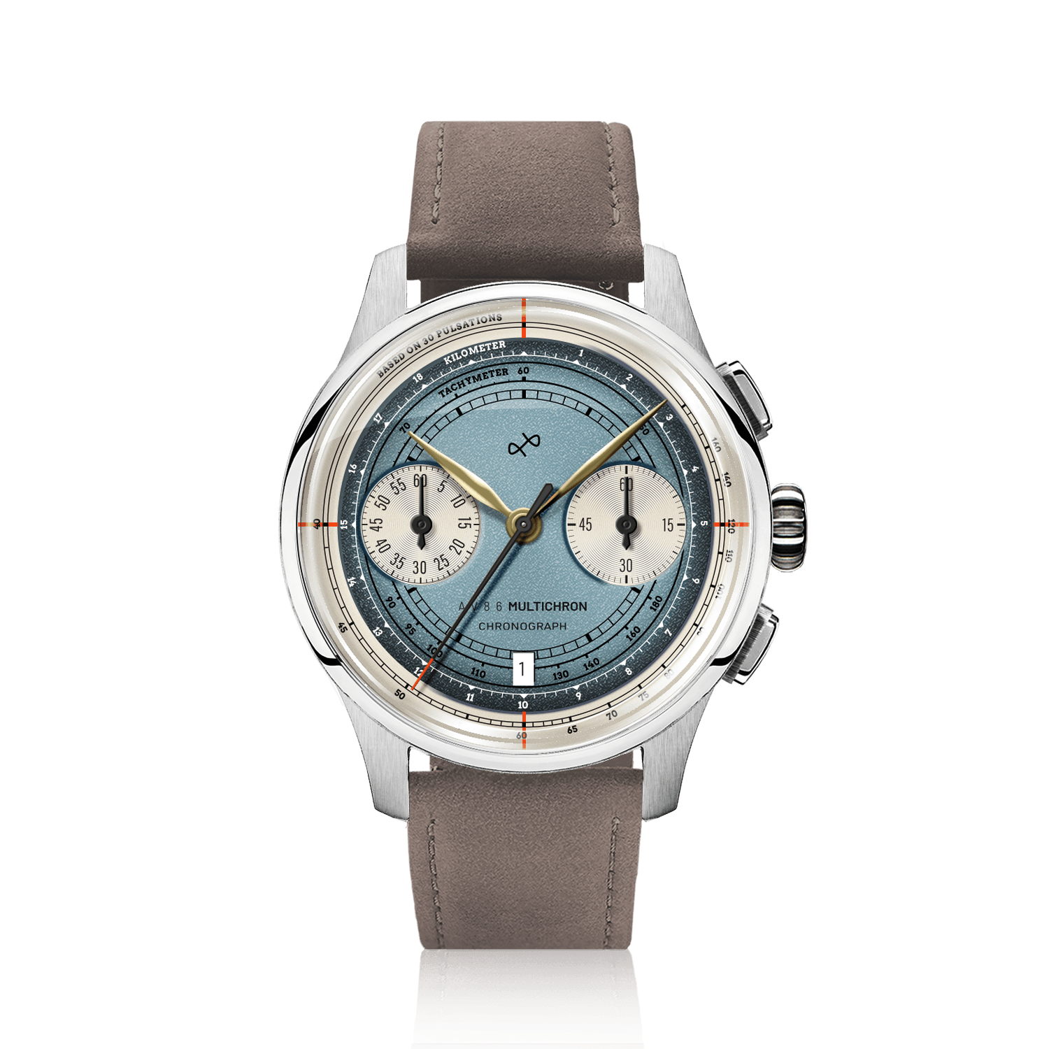 1934 Multichron, Steel / Sky Blue