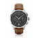 1934 Telechron by AV86 features a vintage-inspired chronograph with a black dial, dual subdials, date window, polished steel case, sapphire crystal, and a smooth brown leather strap, embodying Nordic minimalism and Danish horological excellence.