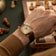 1954 Amalfi Mechanical by AV86 with vintage dial, polished cushion case, small seconds, sapphire crystal, and textured leather strap worn during chess game