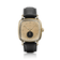 1954 Amalfi Mechanical by AV86 features a vintage-inspired mechanical dress watch with a square gold case and black leather strap