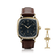 1954 Amalfi Mechanical by AV86 vintage-inspired dress watch with sapphire crystal, gold case, and brown leather strap luxury timepiece