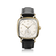 1954 Amalfi Mechanical by AV86 luxury dress watch with cushion case, off-white dial, small seconds, sapphire crystal, leather strap