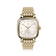 1954 Amalfi Mechanical by AV86 luxury dress watch with polished gold cushion case, mechanical movement, small seconds, metal link bracelet