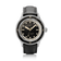 1956 Marine by AV86 vintage-inspired diver with black dial, sapphire crystal, rotating bezel, and black leather strap