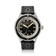 1956 Marine by AV86 vintage-inspired diver with sapphire crystal, rotating bezel, black dial, and perforated leather strap