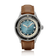 1956 Marine Automatic, Steel / Blue Fade by AV86, vintage-inspired watch with blue fade dial and brown leather strap, Danish design excellence