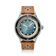 1956 Marine Automatic, Steel / Blue Fade with vintage-inspired blue fade dial and brown perforated leather strap by AV86 luxury timepiece