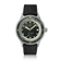 1956 Marine Automatic, Steel / Green wristwatch by AV86 with green dial, steel bezel, and black textured strap in vintage-inspired design