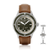 1956 Marine by AV86 vintage-inspired diver watch with sapphire crystal, rotating bezel, and brown leather strap
