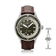 1956 Marine by AV86 vintage-inspired diver watch with sapphire crystal, rotating bezel, and brown leather strap