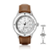 1956 Marine by AV86 vintage-inspired diver watch with sapphire crystal, rotating bezel, and brown leather strap minimalist design