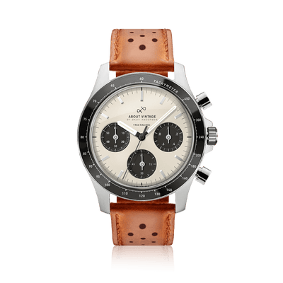 1960 Racing Chronograph, Steel / Off White & Black