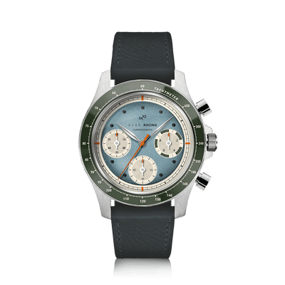 1960 Racing Chronograph, Steel / Sky Blue & Green