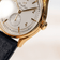 1968 Mechanical by AV86 luxury vintage-inspired automatic with sapphire crystal, gold case, minimalist dial, and black leather strap