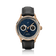 1968 Moonphase, Rose Gold / Dark Blue by AV86 luxury moonphase watch with sapphire crystal, rose gold case, and black leather strap
