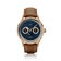 1968 Moonphase, Rose Gold / Dark Blue by AV86 luxury moonphase watch with sapphire crystal, rose gold case, and brown leather strap