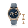 1968 Moonphase by AV86 luxury moonphase watch with sapphire crystal, rose gold case, and dark blue leather strap