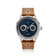 1968 Moonphase by AV86 vintage-inspired moonphase watch with sapphire crystal, textured dark dial, and perforated leather strap