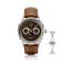 1968 Moonphase by AV86 luxury moonphase watch with sapphire crystal, textured dial, and brown leather strap
