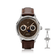 1968 Moonphase by AV86 vintage-inspired Moonphase watch with sapphire crystal, textured dial, and brown leather strap