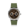 1968 Moonphase by AV86 vintage-inspired moonphase watch with sapphire crystal, textured dial, and green rubber strap