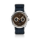 1968 Moonphase by AV86 luxury moonphase watch with sapphire crystal, textured dial, and navy fabric strap in Nordic minimalist design