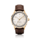 1968 Sixtyeight by AV86 vintage-inspired dress watch with sapphire crystal, gold case, and brown leather strap