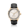 1968 Sixtyeight by AV86 vintage-inspired dress watch with gold case, sapphire crystal, and black leather strap