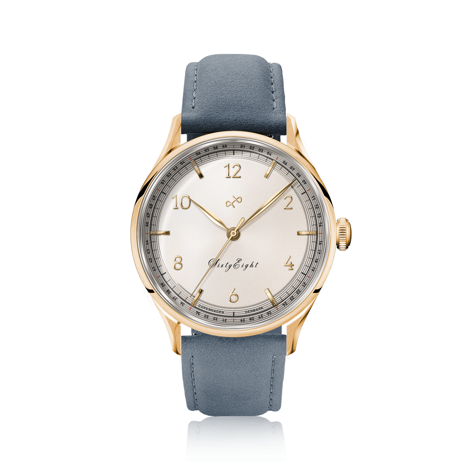 1968 Sixtyeight by AV86 vintage-inspired dress watch with sapphire crystal, elegant dial, and soft leather strap