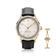 1968 Sixtyeight by AV86 vintage-inspired dress watch with sapphire crystal, gold case, minimalist dial, and black leather strap