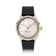 1968 Sixtyeight by AV86 vintage-inspired dress watch with gold case, sapphire crystal, and textured black rubber strap