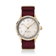 1968 Sixtyeight by AV86 vintage-inspired dress watch with refined dial, gold case, sapphire crystal, and woven fabric strap
