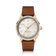 1968 Sixtyeight by AV86 vintage-inspired dress watch with gold case, sapphire crystal, subtle dial, and brown leather strap