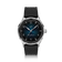 1968 Sixtyeight by AV86 vintage-inspired dress watch with sapphire crystal, blue sunray dial, and black textured rubber strap