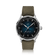 1968 Sixtyeight by AV86 vintage-inspired dress watch with sapphire crystal, blue sunray dial, and textured fabric strap